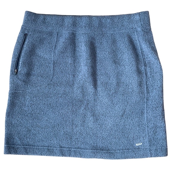 Woolrich Mini Skirt Blue Marled Knit Fleece Lined Hiking Skirt Women’s S… - Picture 3 of 13